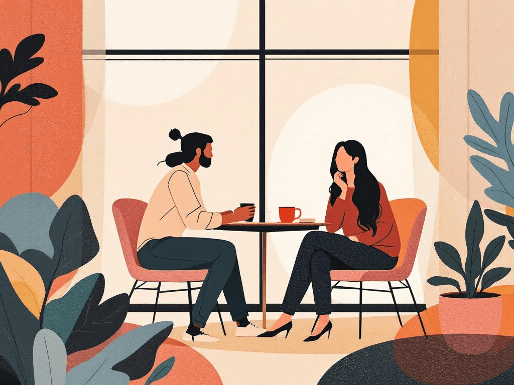 A professional abstract illustration representing the concept of Why 