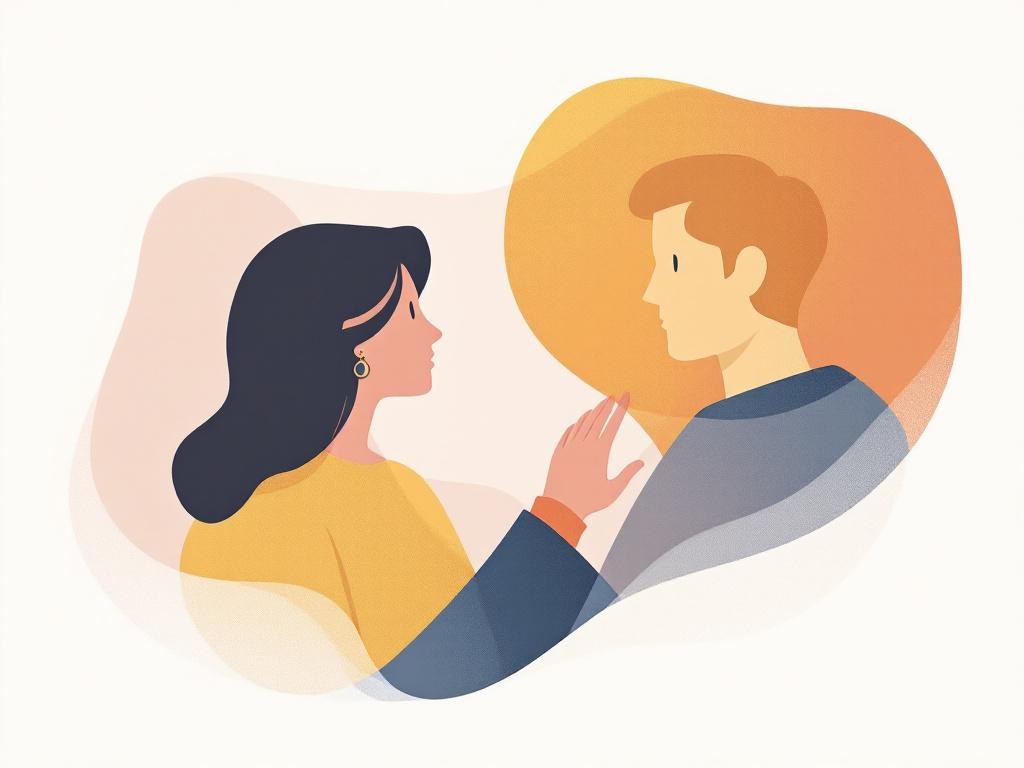 A professional abstract illustration representing the concept of Pre-Writing Thinking in Couples & Intimacy