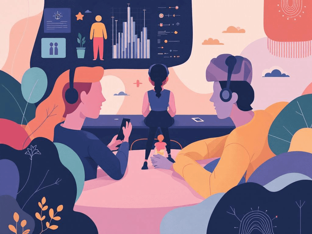 A professional abstract illustration representing the concept of Two Platforms, Two Audience Psychologies in Content Creat...